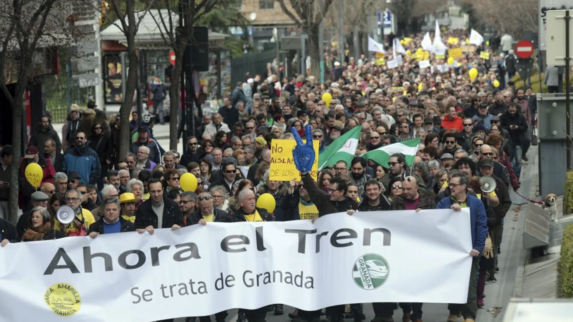 ALREDEDOR DE 15.000 PERSONAS volvieron a inundar las calles; «Ahora el Tren» se podía leer en la pancarta de cabecera tras el éxito de la movilización por la sanidad