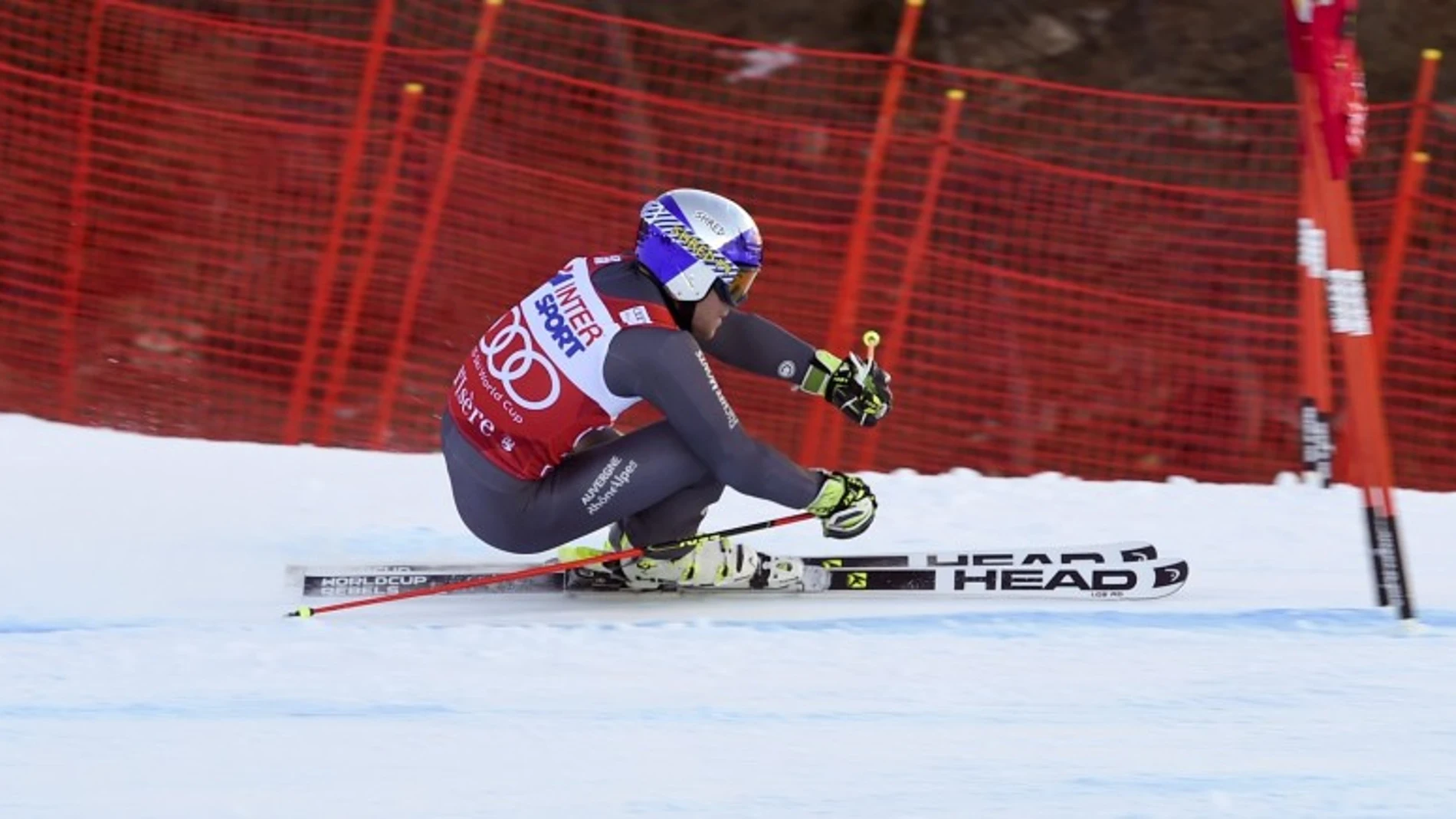 Alexis Pinturault durante el slalom gigante en Val d’Isere