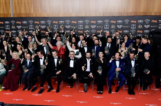 Foto de familia de los agraciados en los Premios Goya / Foto: Ke-Imagen