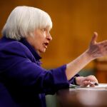 La presidenta de la Reserva Federal (Fed), Janet Yellen, Janet Yellen, durante su comparecencia