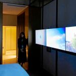La habitación ocupada por la galería Paris-Beijing con obra de Volkan Asian