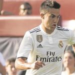 Sergio Reguilón, durante un partido de la pretemporada con el Real Madrid / Efe