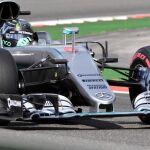 Nico Rosberg durante el entrenamiento del gran Premio de Bélgica