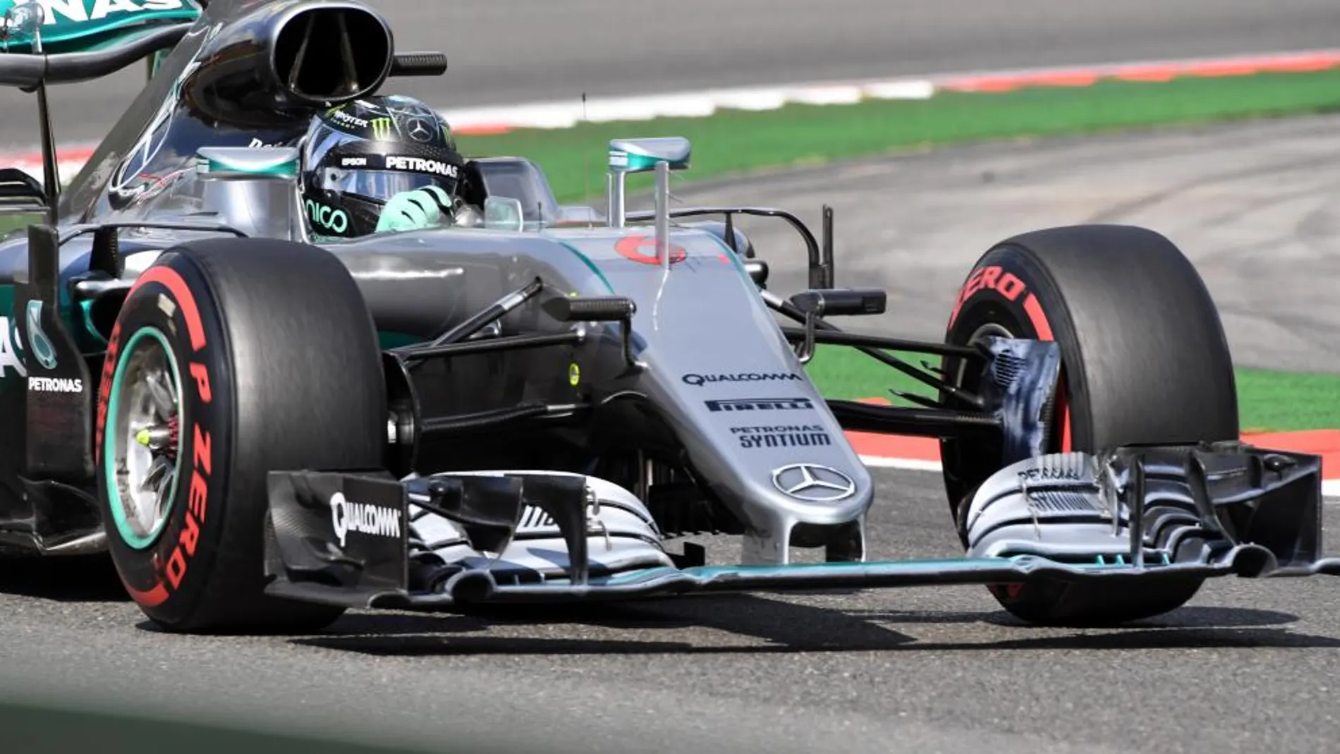 Nico Rosberg durante el entrenamiento del gran Premio de Bélgica