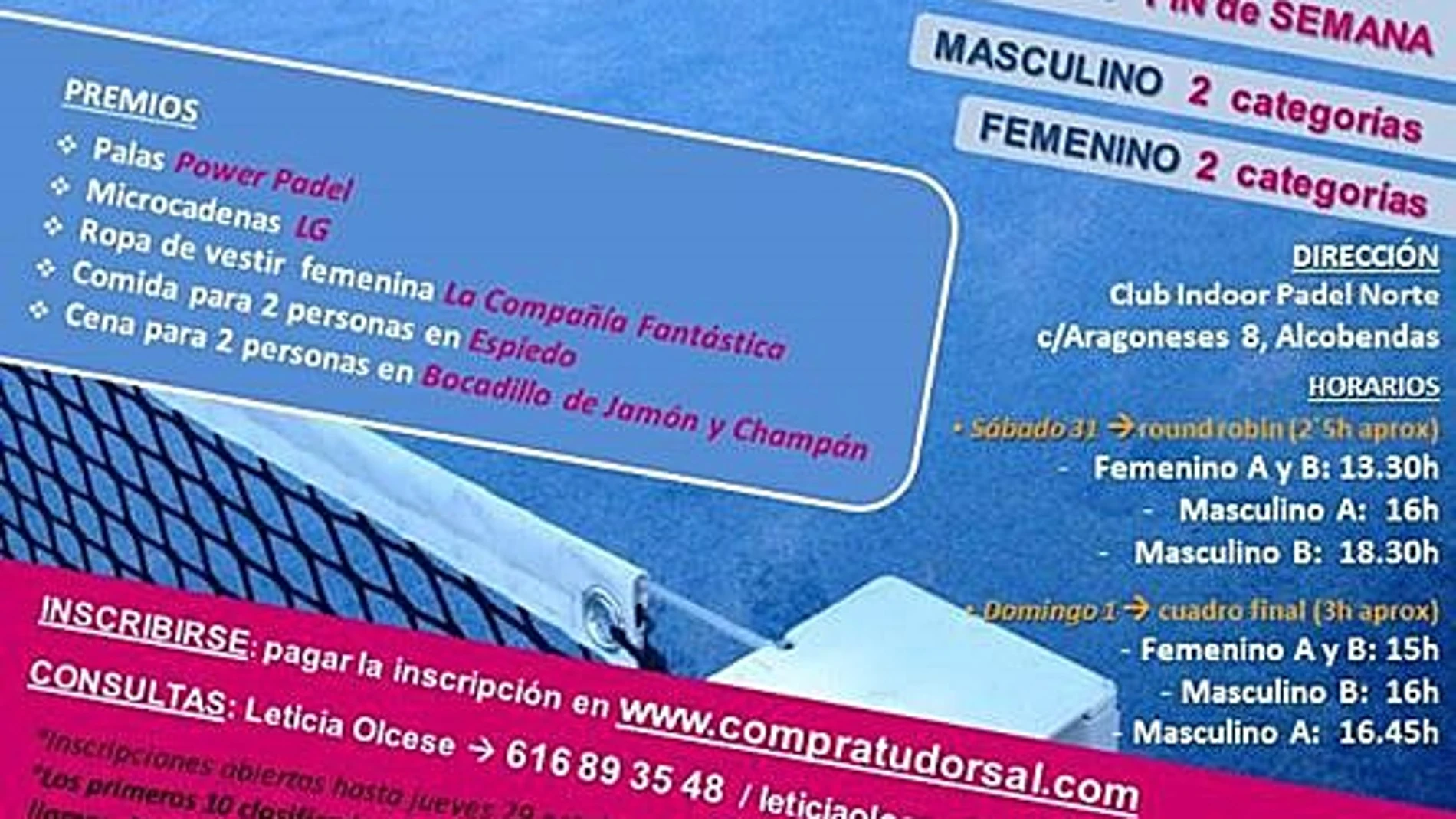 Cartel del torneo