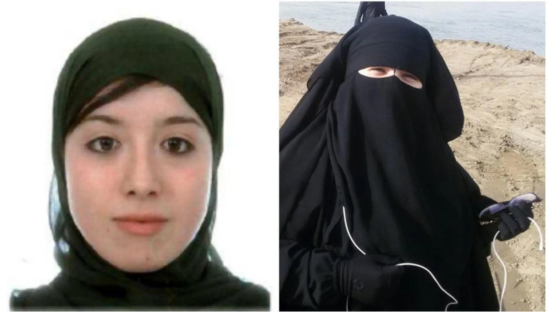 Asia Ahmed Mohamed (i) y Fátima Akil Laghmich. Las dos estaban casadas con dos combatientes yihadistas ya fallecidos, Mohamed Hamduch, alias "Kokito", y Mourad Kadi.
