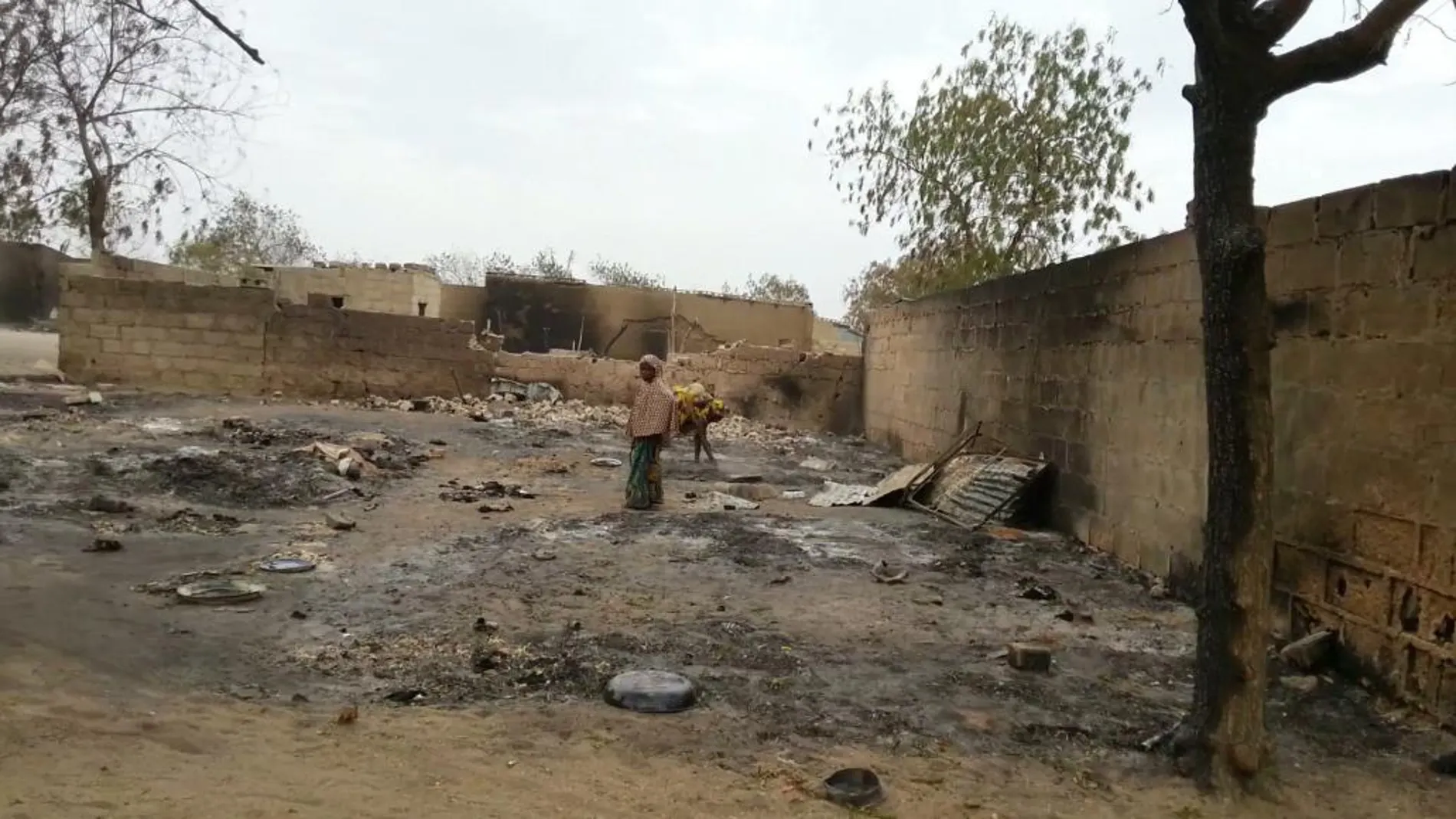 Imagen de las ruinas de Baga en Nigeria
