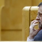 Mariano Rajoy hoy en el Senado