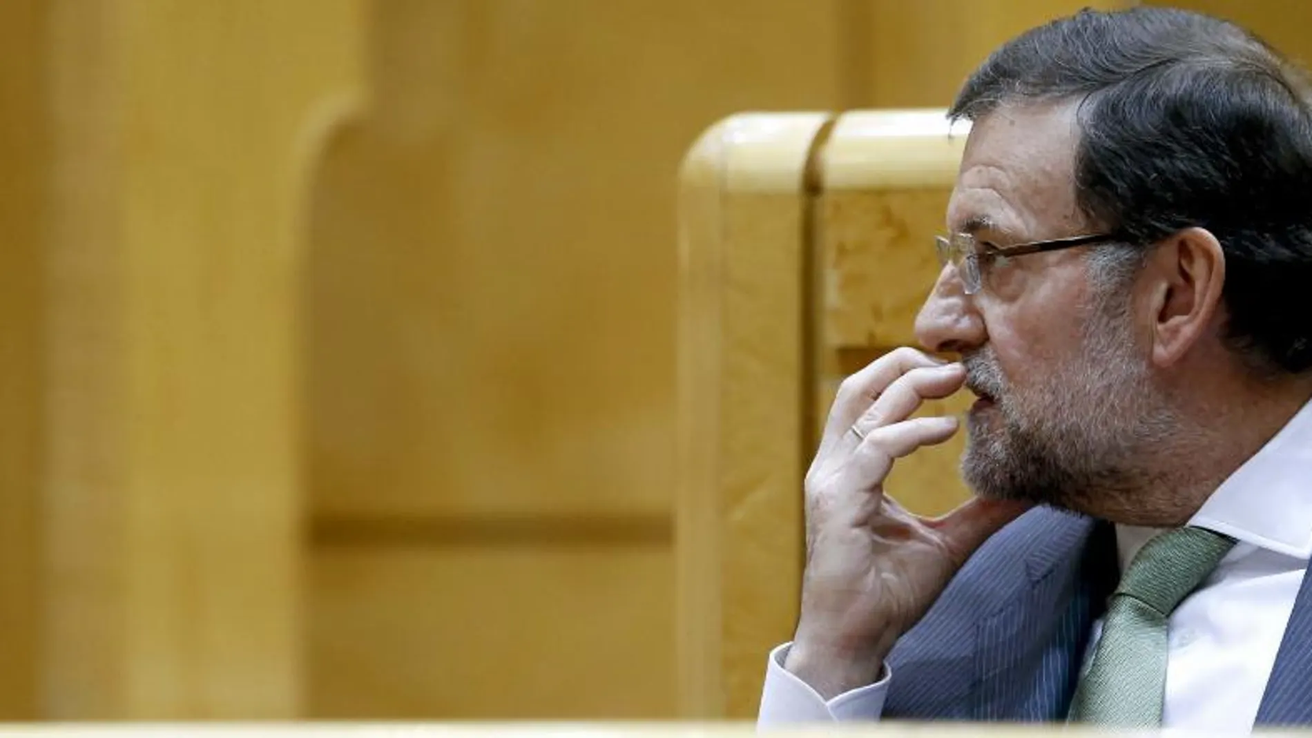 Mariano Rajoy hoy en el Senado