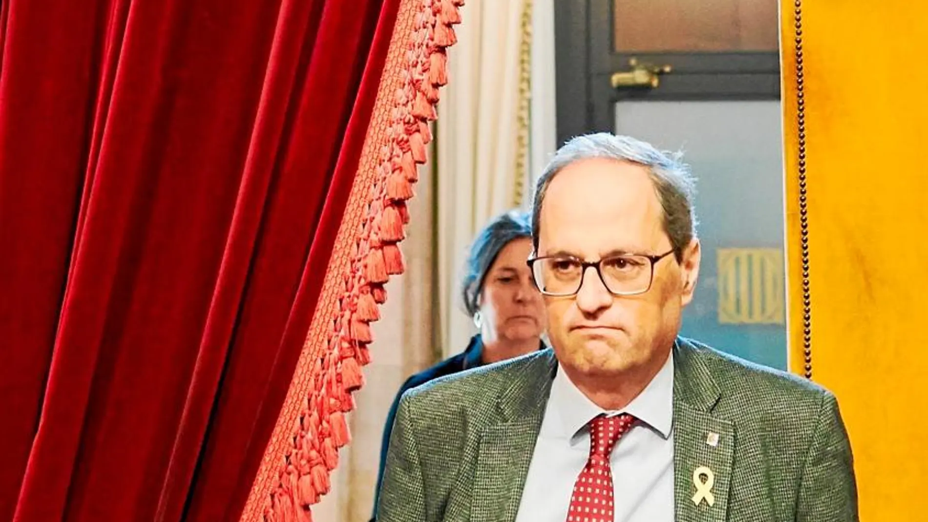 El presidente de la Generalitat, Joaquim Torra, el pasado jueves en el Parlament de Cataluña / Efe