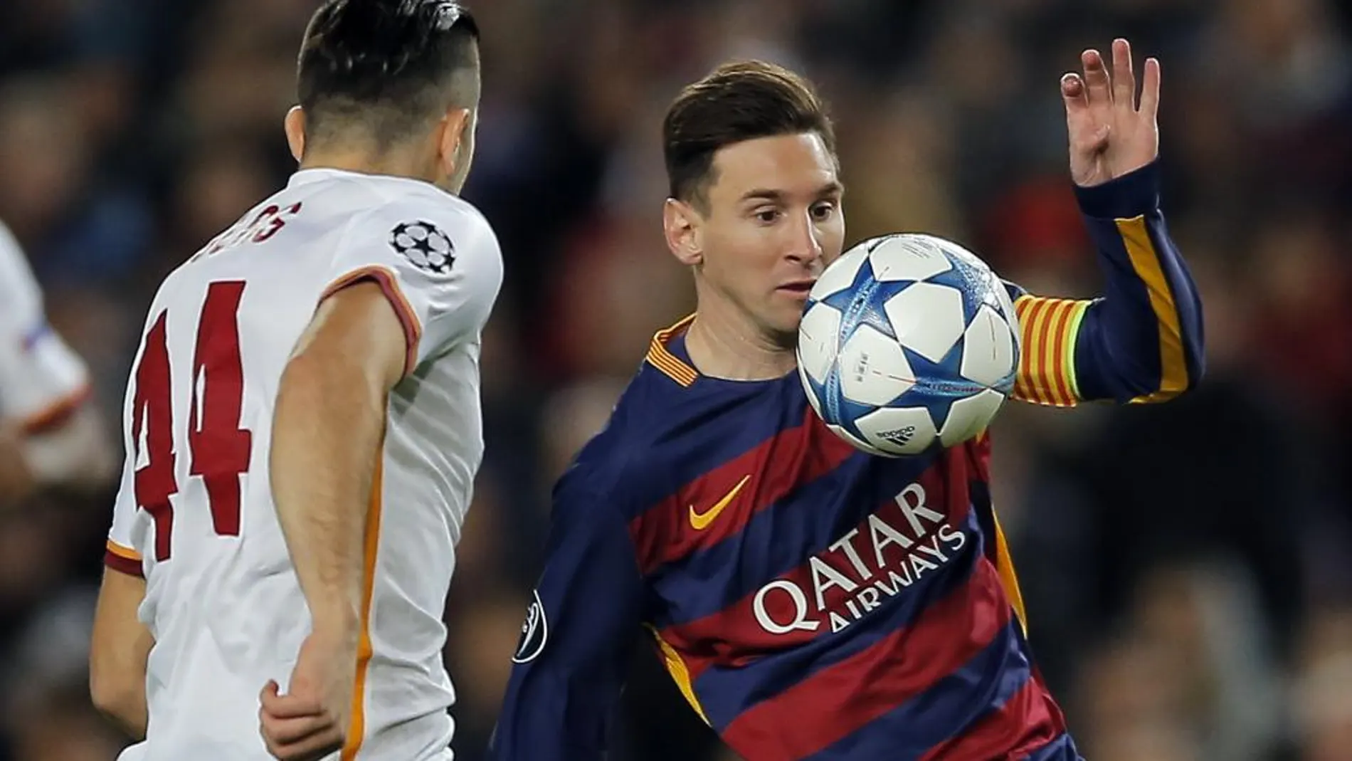 El delantero argentino del FC Barcelona, Leo Messi, durante el partido