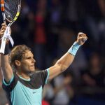 El tenista español Rafael Nadal en el Torneo de Basilea