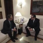 Jordi Jané, la pasada semana en su primera reunión con el nuevo ministro del Interior