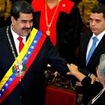 Nicolás Maduro, ayer en un acto en la Corte Suprema