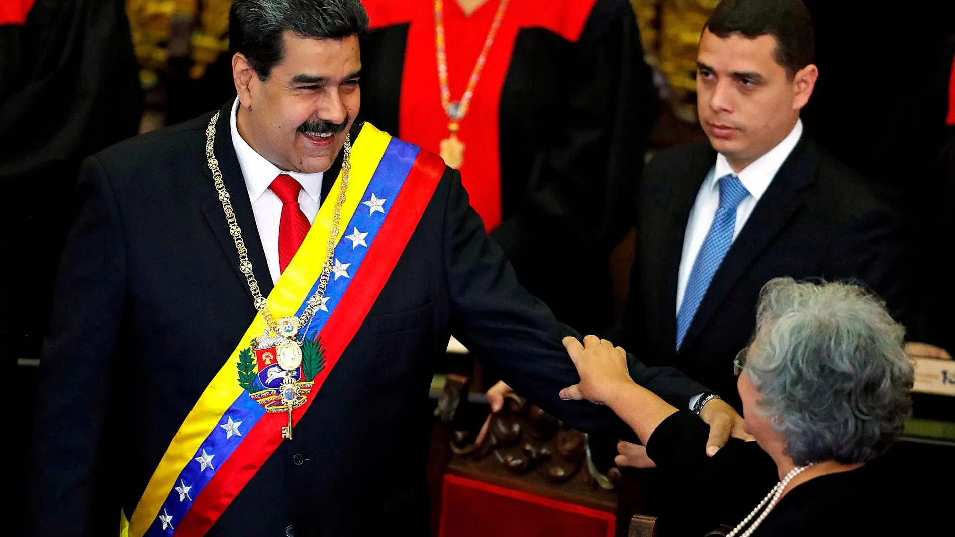Nicolás Maduro, ayer en un acto en la Corte Suprema