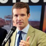 El presidente nacional del PP y candidato a la Presidencia del Gobierno, Pablo Casado