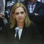 La Infanta Cristina durante su comparecencia ante el tribunal