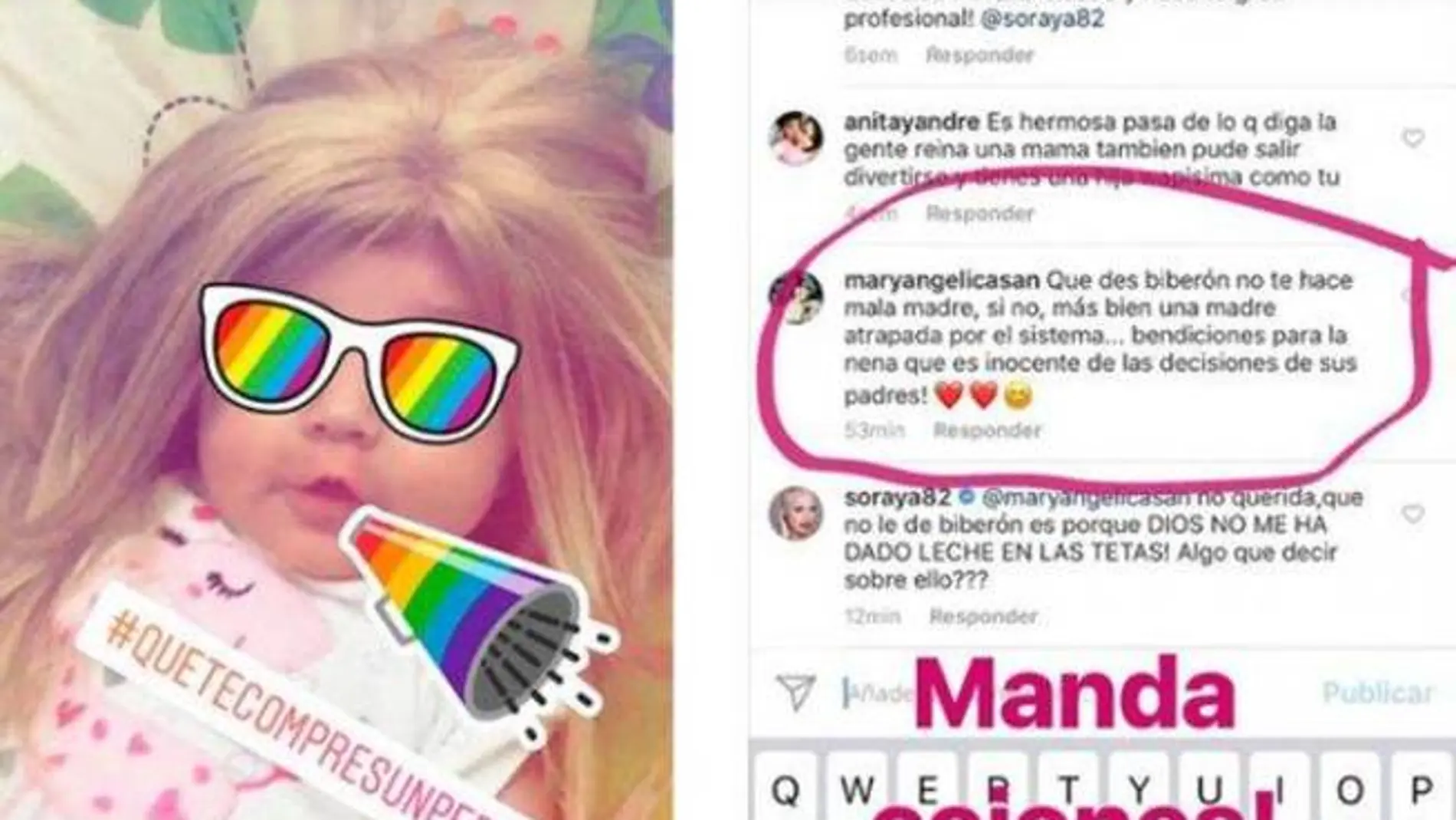 Soraya estalla en Instagram llamando «retrasada» a una de sus 'haters'