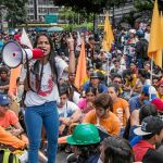 Miles de jóvenes salieron a protestar en Caracas el pasado viernes contra el Gobierno
