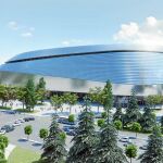 Una recreación del aspecto que tendrá el estadio y los alrededores cuando las obras acaben. Foto y vídeo. realmadrid.com