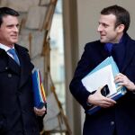 Manuel Valls, junto a Emmanuel Macron