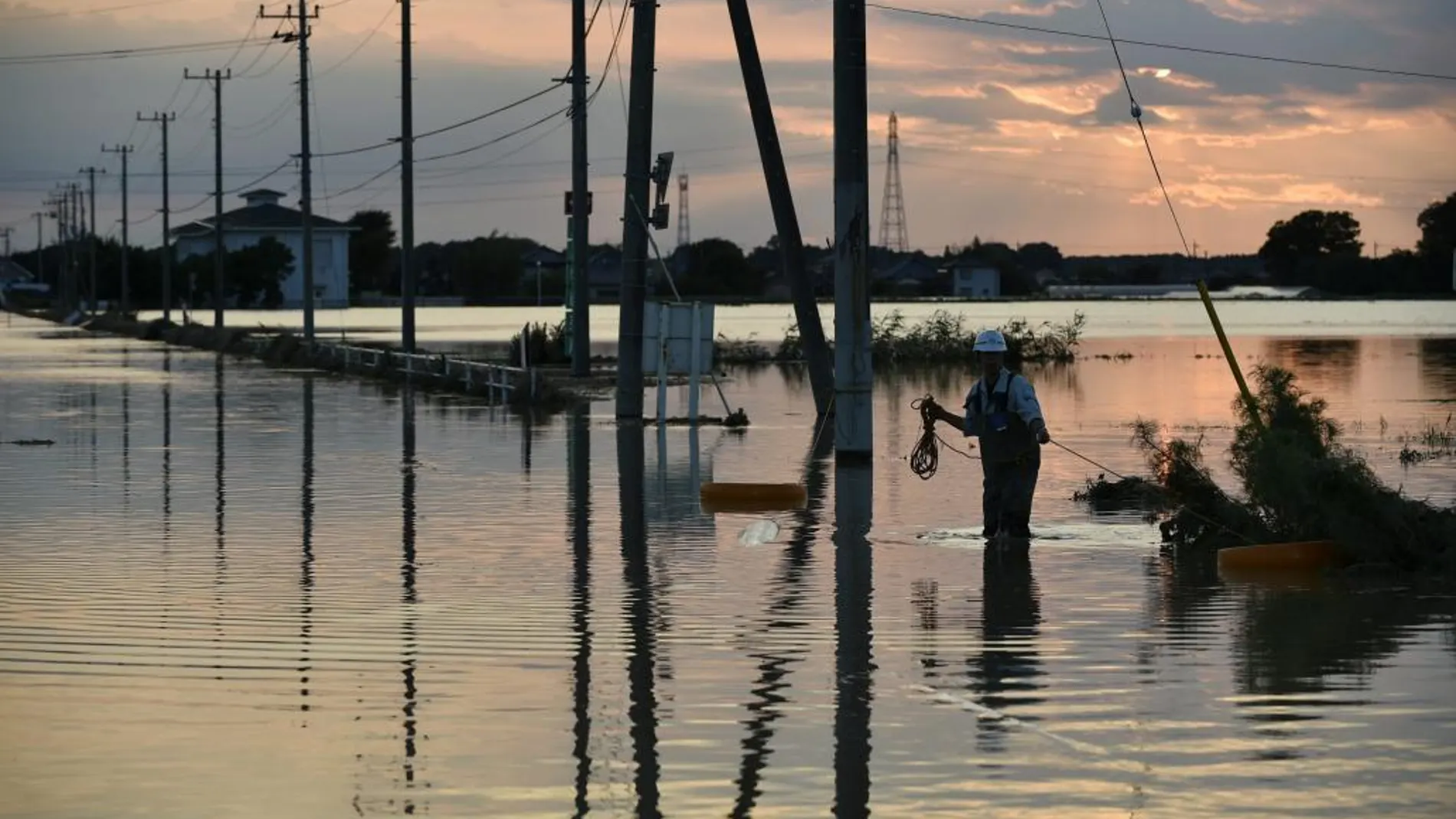 Japón vive estos días también inundaciones