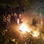 Foto de los disturbios colgada en Twitter