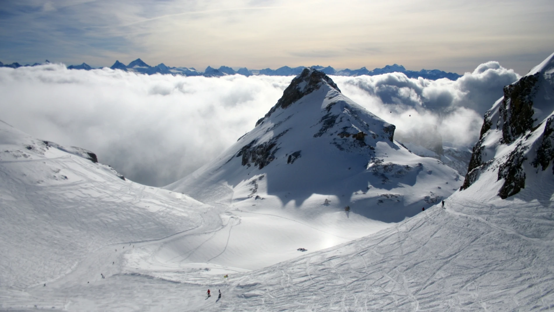 Espectaculares vistas desde la zona más alta de la estación de Crans-Montana. Foto Ski Paradise