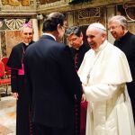Mariano Rajoy salude al Papa Francisco hoy en el Vaticano