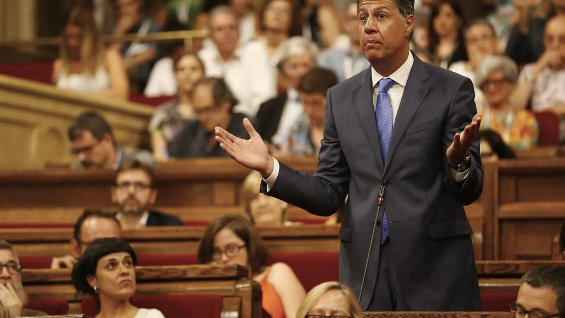 Xavier García Albiol, hoy durante la sesión en el Parlament.