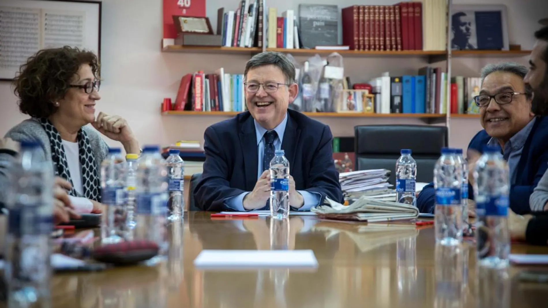 El secretario general del PSPV-PSOE, Ximo Puig, preside la reunión del secretariado de la Comisión Ejecutiva Nacional del partido