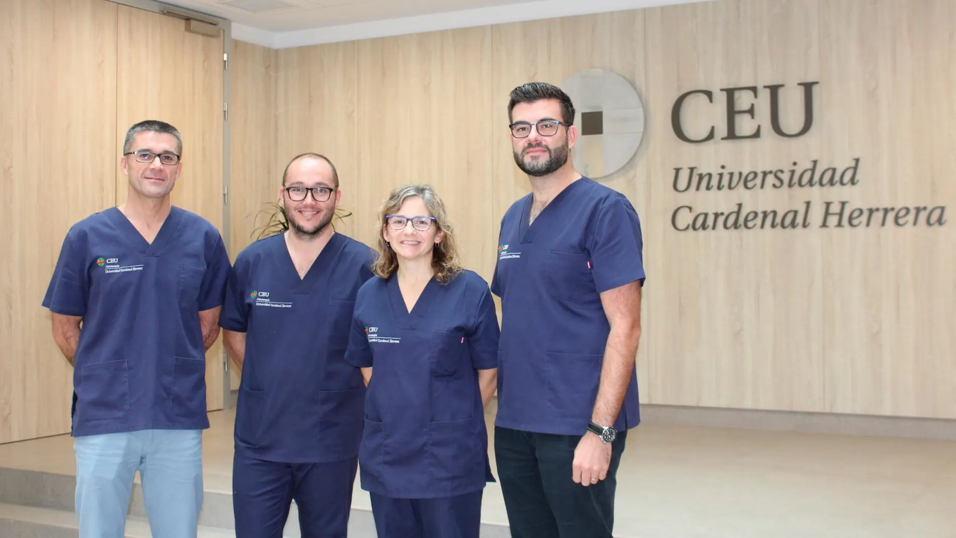 Los profesores de la CEU UCH Javier Martínez Gramage, José Martínez Olmos, Eva Segura y Juan José Amer, miembros del equipo investigador.