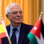 El ministro español de Asuntos Exteriores, Unión Europea y Cooperación, Josep Borrell, hoy en Ammán (Jordania)