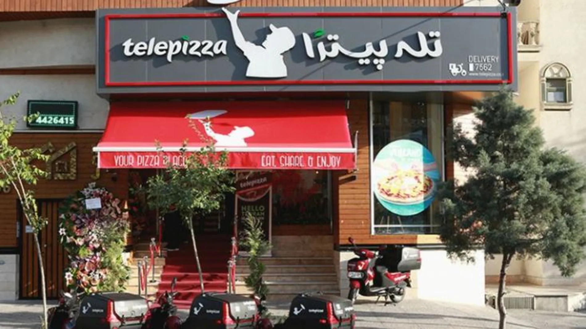 Tienda de Telepizza en Teheran / Foto: Telepizza