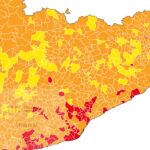 Los independentistas tiñen de amarillo el mapa electoral catalán