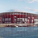 Imagen del estadio Ras Abu Aboud para el Mundial de Qatar 2022/FIFA