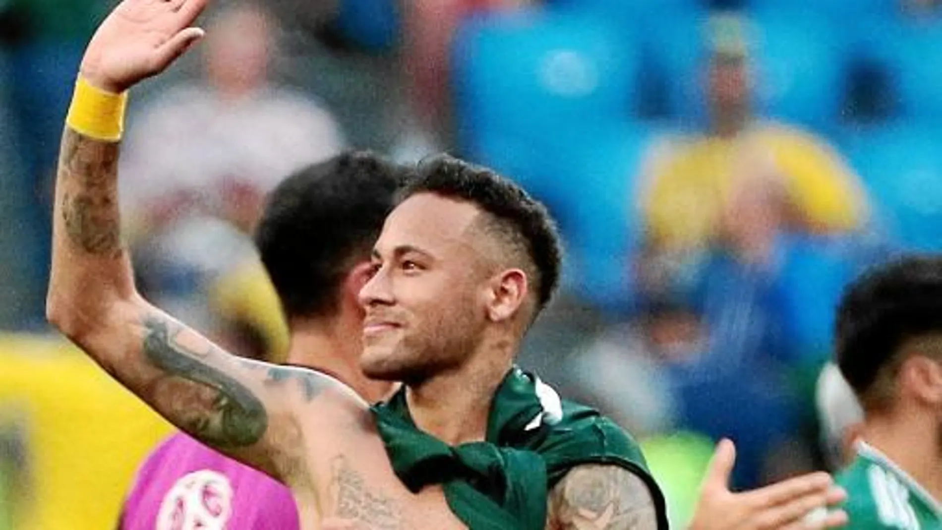 Neymar durante un partido del Mundial de Rusia