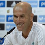 Zinedine Zidane, durante la rueda de prensa ofrecida hoy