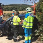 Dos muertos en un choque entre una moto y un turismo en la M-521 en Madrid