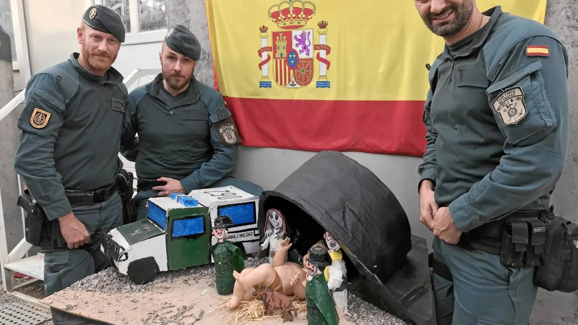 Los guardias civiles de la Base «Gran Capitán» participan en el concurso de belenes