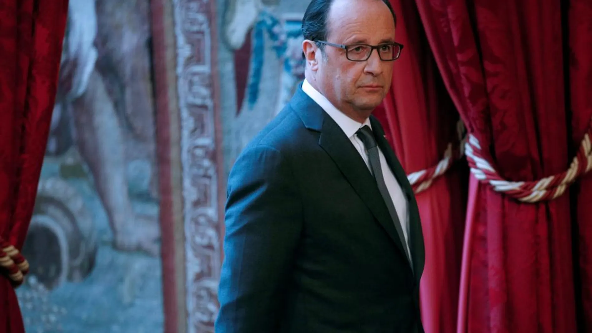 El presidente francés, François Hollande, durante su declaración tras conocer la victoria de Trump