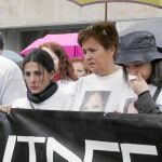 Toñi, madre de la desaparecida María Piedad, en una de las concentraciones en memoria de su hija