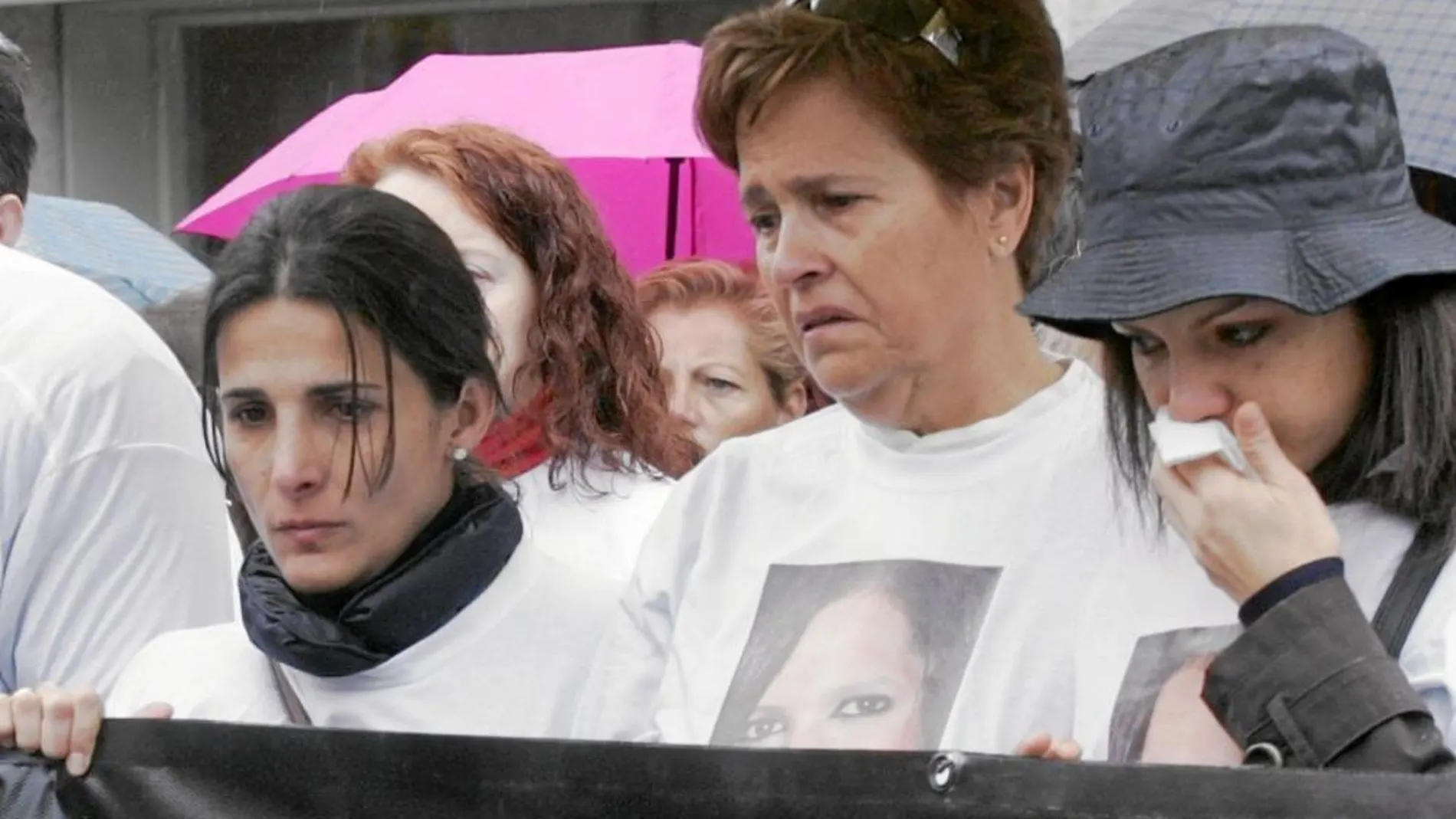 Toñi, madre de la desaparecida María Piedad, en una de las concentraciones en memoria de su hija