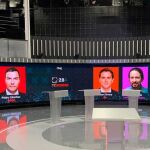 Imagen del plató en el que se celebrará el debate