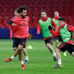 Marcelo, en el entrenamiento en Ámsterdam