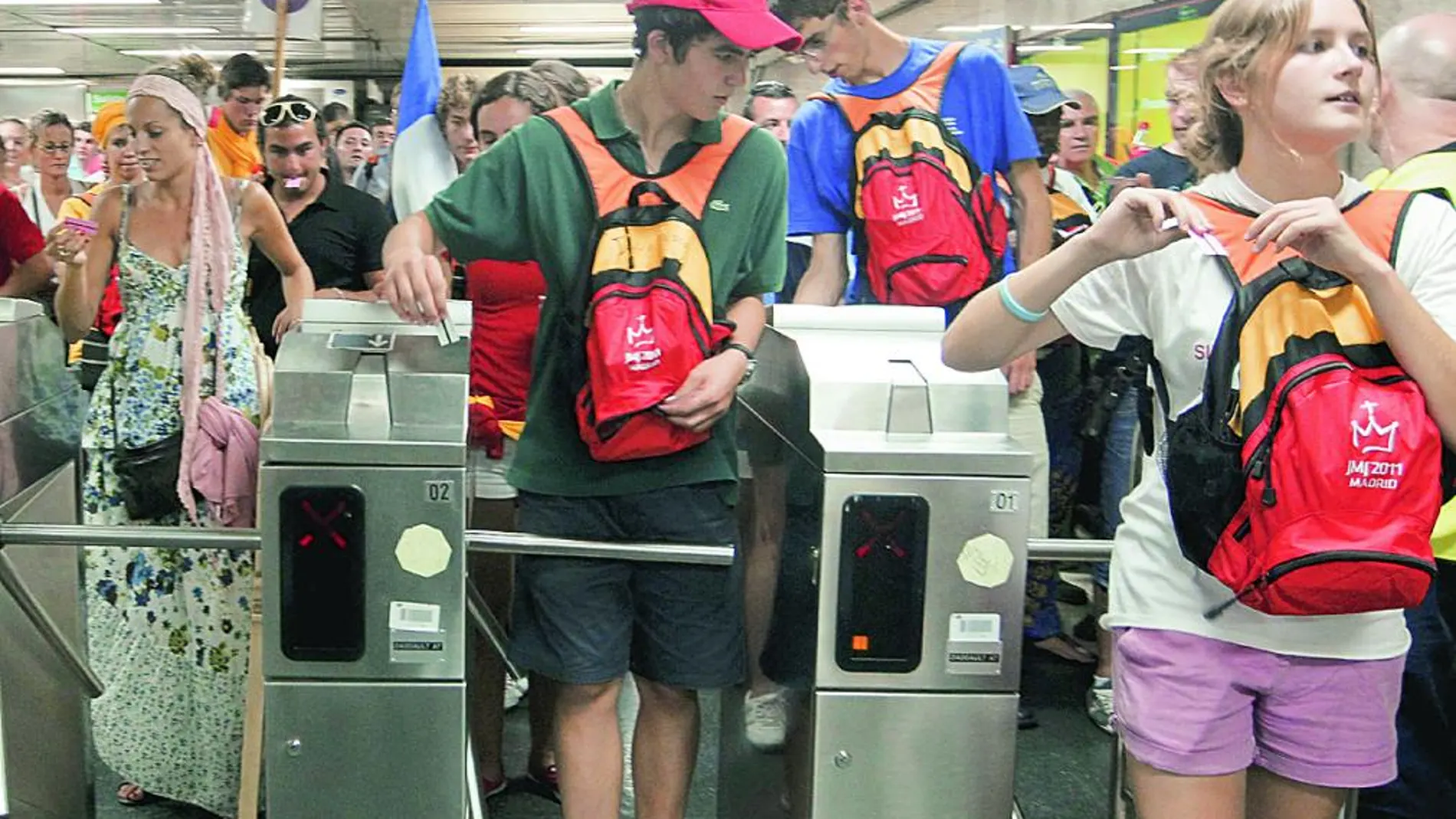 Durante la JMJ Metro aumentó el número de viajeros. Por ello, la compañía reforzó la plantilla