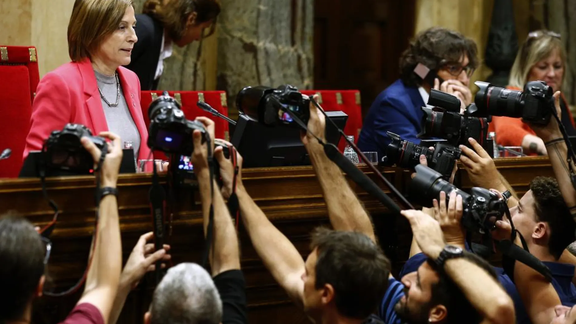 La presidenta de la Cámara catalana, Carme Forcadell.