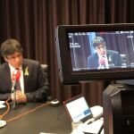 Carles Puigdemont, durante una entrevista en RAC1
