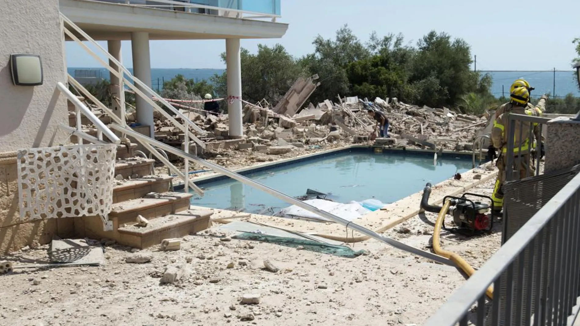 Imagen del estado de la vivienda de Alcanar tras la explosión