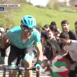El empujón de Pedro León para animar a Luisle en la Vuelta al País Vasco